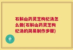 石斛山药灵芝枸杞汤怎么做(石斛山药灵芝枸杞汤的简易制作步骤)