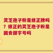 灵芝孢子粉是修正牌吗？修正的灵芝孢子粉是国食健字号吗
