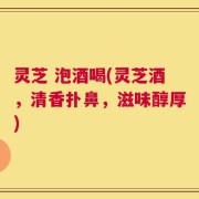 灵芝 泡酒喝(灵芝酒，清香扑鼻，滋味醇厚)