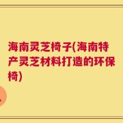 海南灵芝椅子(海南特产灵芝材料打造的环保椅)