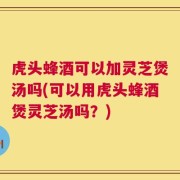 虎头蜂酒可以加灵芝煲汤吗(可以用虎头蜂酒煲灵芝汤吗？)