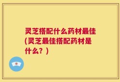 灵芝搭配什么药材最佳(灵芝最佳搭配药材是什么？)