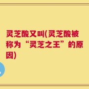 灵芝酸又叫(灵芝酸被称为“灵芝之王”的原因)