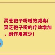 灵芝孢子粉增效减毒(灵芝孢子粉的疗效增加，副作用减少)