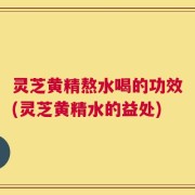 灵芝黄精熬水喝的功效(灵芝黄精水的益处)