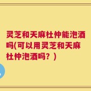 灵芝和天麻杜仲能泡酒吗(可以用灵芝和天麻杜仲泡酒吗？)