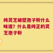 纯灵芝破壁孢子粉什么味道？什么是纯正的灵芝孢子粉