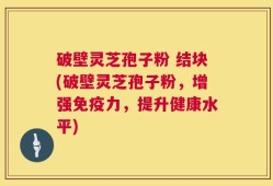破壁灵芝孢子粉 结块(破壁灵芝孢子粉，增强免疫力，提升健康水平)
