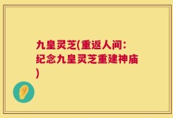 九皇灵芝(重返人间：纪念九皇灵芝重建神庙)