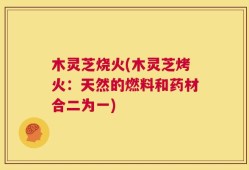 木灵芝烧火(木灵芝烤火：天然的燃料和药材合二为一)