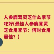 人参鹿茸灵芝什么季节吃好(最佳人参鹿茸灵芝食用季节：何时食用最佳？)