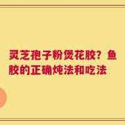 灵芝孢子粉煲花胶？鱼胶的正确炖法和吃法