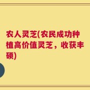 农人灵芝(农民成功种植高价值灵芝，收获丰硕)