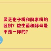 灵芝孢子粉和酵素粉的区别？益生菌和酵母是不是一样的？