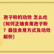 孢子粉的功效 怎么吃(如何正确食用孢子粉？最佳食用方式及功效解析)