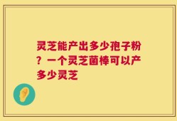 灵芝能产出多少孢子粉？一个灵芝菌棒可以产多少灵芝
