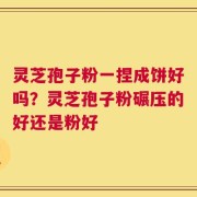 灵芝孢子粉一捏成饼好吗？灵芝孢子粉碾压的好还是粉好