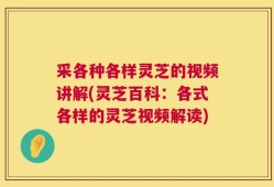 采各种各样灵芝的视频讲解(灵芝百科：各式各样的灵芝视频解读)