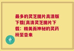 最多的灵芝图片高清版下载(高清灵芝图片下载：精美而神秘的灵药纷至沓来