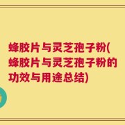 蜂胶片与灵芝孢子粉(蜂胶片与灵芝孢子粉的功效与用途总结)