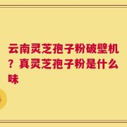 云南灵芝孢子粉破壁机？真灵芝孢子粉是什么味