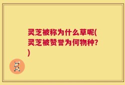 灵芝被称为什么草呢(灵芝被赞誉为何物种？)