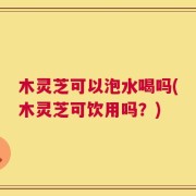 木灵芝可以泡水喝吗(木灵芝可饮用吗？)