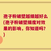 孢子粉破壁越细越好么(孢子粉破壁细度对效果的影响，你知道吗？)