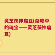 灵芝茯神扁豆(杂粮中的瑰宝——灵芝茯神扁豆)