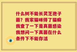 什么树不能长灵芝孢子菌？我家猫咪得了猫癣我查了一下是真菌感染我想问一下真菌在什么条件下不能存活