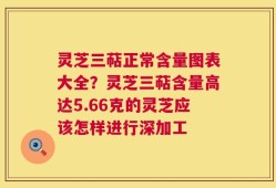 灵芝三萜正常含量图表大全？灵芝三萜含量高达5.66克的灵芝应该怎样进行深加工