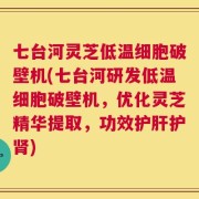 七台河灵芝低温细胞破壁机(七台河研发低温细胞破壁机，优化灵芝精华提取，功效护肝护肾)