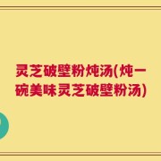 灵芝破壁粉炖汤(炖一碗美味灵芝破壁粉汤)