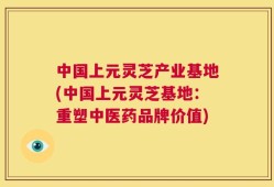 中国上元灵芝产业基地(中国上元灵芝基地：重塑中医药品牌价值)