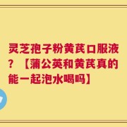 灵芝孢子粉黄芪口服液？【蒲公英和黄芪真的能一起泡水喝吗】