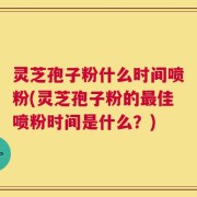 灵芝孢子粉什么时间喷粉(灵芝孢子粉的最佳喷粉时间是什么？)