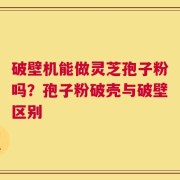 破壁机能做灵芝孢子粉吗？孢子粉破壳与破壁区别