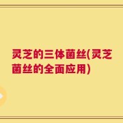 灵芝的三体菌丝(灵芝菌丝的全面应用)