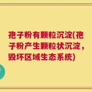 孢子粉有颗粒沉淀(孢子粉产生颗粒状沉淀，毁坏区域生态系统)