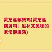 灵芝莲藕煲鸡(灵芝莲藕煲鸡：滋补又美味的家常健康汤)
