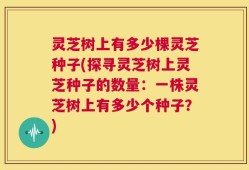 灵芝树上有多少棵灵芝种子(探寻灵芝树上灵芝种子的数量：一株灵芝树上有多少个种子？)