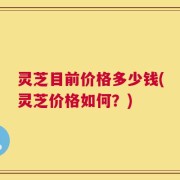 灵芝目前价格多少钱(灵芝价格如何？)