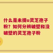 什么是未提u灵芝孢子粉？如何分辨破壁和没破壁的灵芝孢子粉