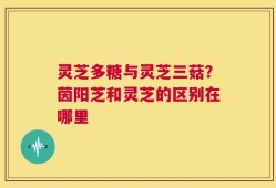 灵芝多糖与灵芝三菇？茵阳芝和灵芝的区别在哪里