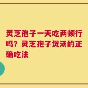 灵芝孢子一天吃两顿行吗？灵芝孢子煲汤的正确吃法