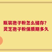 瓶装孢子粉怎么储存？灵芝孢子粉保质期多久