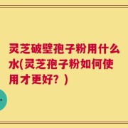 灵芝破壁孢子粉用什么水(灵芝孢子粉如何使用才更好？)