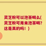 灵芝粉可以泡茶喝么(灵芝粉可用来泡茶喝？这是真的吗！)