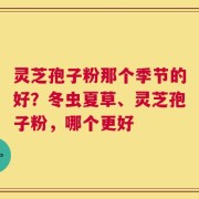 灵芝孢子粉那个季节的好？冬虫夏草、灵芝孢子粉，哪个更好