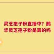 灵芝孢子粉直播中？鹊华灵芝孢子粉是真的吗